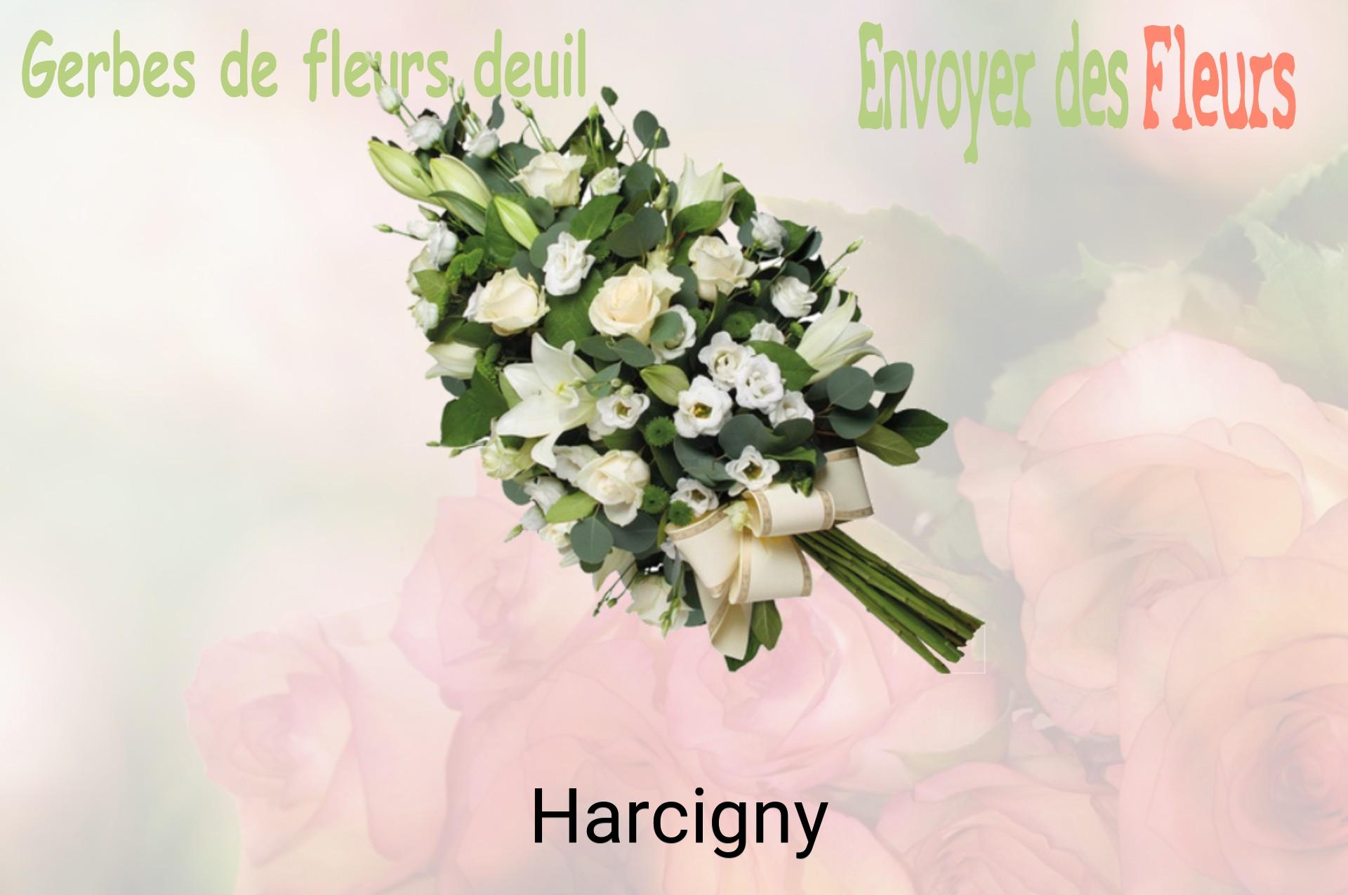 Gerbe de fleurs de deuil livrée à Harcigny